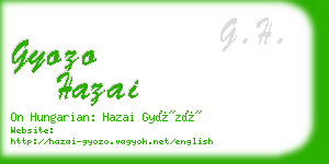 gyozo hazai business card